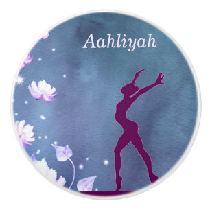 Bouton De Porte En Céramique Gymnastique "I Love Gymnastique" Balance