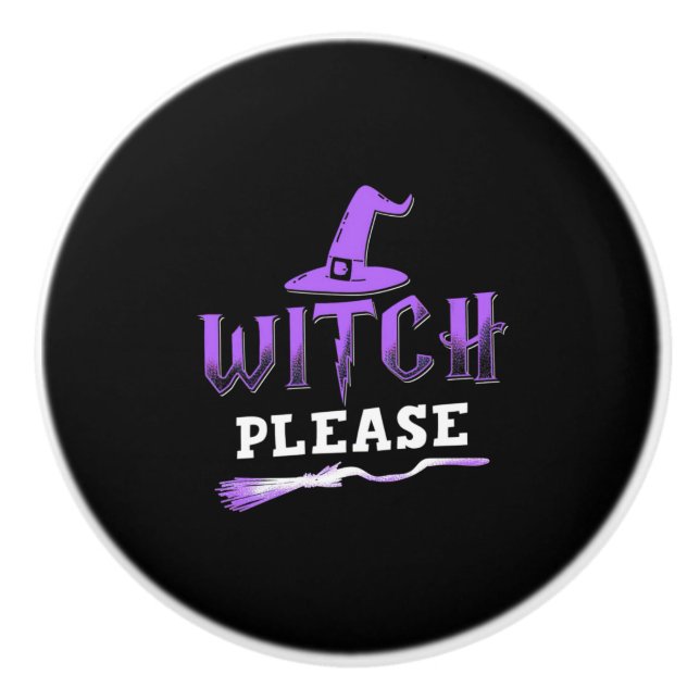 Bouton De Porte En Céramique Halloween (Devant)