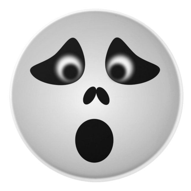 BOUTON DE PORTE EN CÉRAMIQUE HALLOWEEN GHOST (Devant)