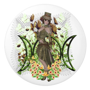 Bouton De Porte En Céramique Harmony Triple Moon Design