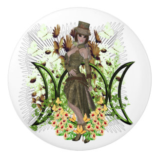 Bouton De Porte En Céramique Harmony Triple Moon Design