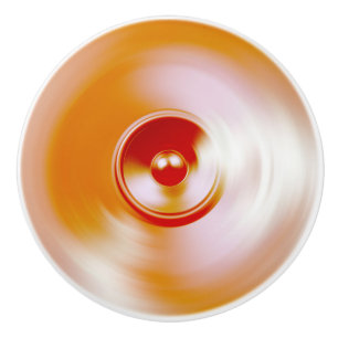 Bouton De Porte En Céramique Haut-parleur de musique à rotation rouge