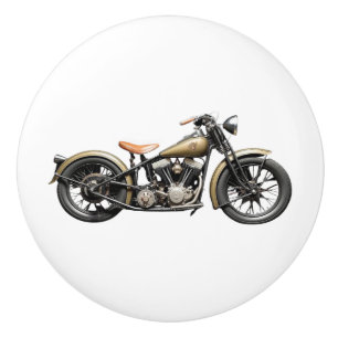 Bouton De Porte En Céramique Hawg Heritage V-Twin Knucklehead Era Ceramic Knob