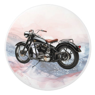 Bouton De Porte En Céramique Hawg Heritage V-Twin Panhead Era Patriotic Knob