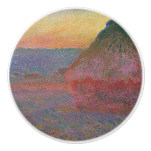 Bouton De Porte En Céramique Haystacks (par Claude Monet)