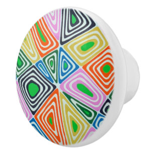 Bouton De Porte En Céramique Haywire in Green Ceramic Knob