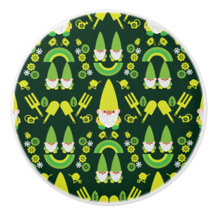 Bouton De Porte En Céramique Head Garden Gnome Gardener