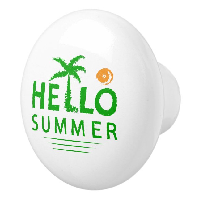 Bouton De Porte En Céramique Hello Summer (Droite)