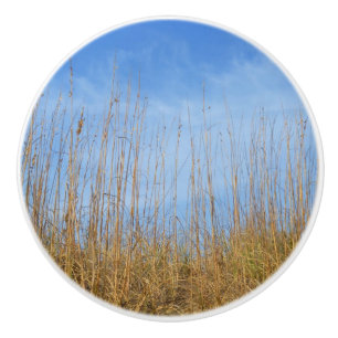Bouton De Porte En Céramique Herbe de plage par Shirley Taylor