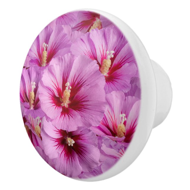 Bouton De Porte En Céramique Hibiscus (Droite)