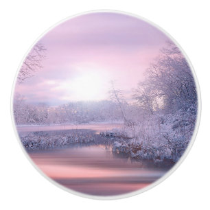 Bouton De Porte En Céramique Hiver 02