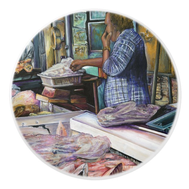 Bouton De Porte En Céramique Hommes du désert, Dons de la Mer, Jérusalem (Devant)