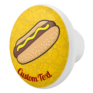 Bouton De Porte En Céramique Hotdog Ceramic Knob