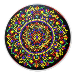 Bouton De Porte En Céramique Huichol Ceramic Knob