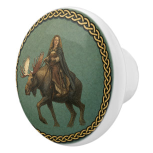 Bouton De Porte En Céramique Huldra forestière nordique