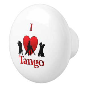 Bouton De Porte En Céramique I Heart Tango