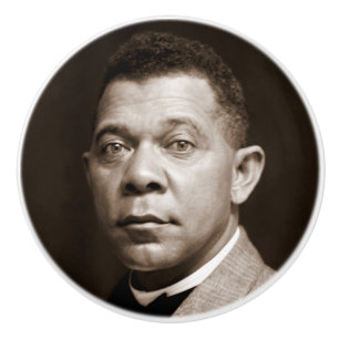 Bouton De Porte En Céramique Icône de l'histoire noire : Booker T. Washington, 
