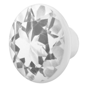 Bouton De Porte En Céramique Illusion diamant
