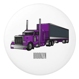Bouton De Porte En Céramique Illustration de camion semi-remorque