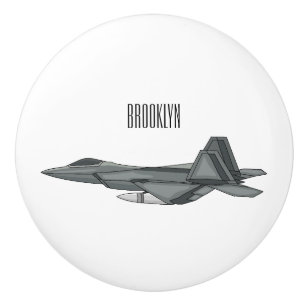 Bouton De Porte En Céramique Illustration de l'avion de chasse