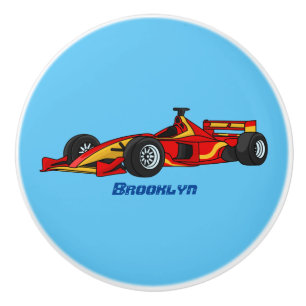 Bouton De Porte En Céramique Illustration de voitures de course à grande vites