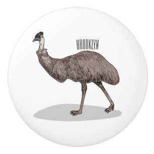 Bouton De Porte En Céramique Illustration d'Emu bird