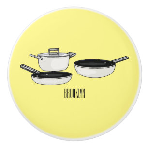 Bouton De Porte En Céramique Illustration des jeux de cuisine