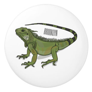 Bouton De Porte En Céramique Illustration d'Iguana