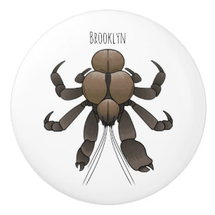 Bouton De Porte En Céramique Illustration du crabe de coco