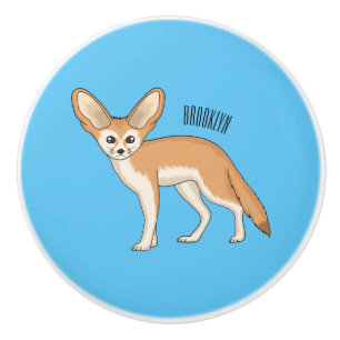 Bouton De Porte En Céramique Illustration Fennec fox
