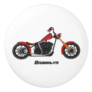 Bouton De Porte En Céramique Illustration motocyclette de style hélicoïdal