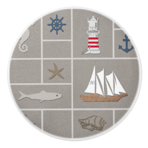 Bouton De Porte En Céramique Illustration thématique marine