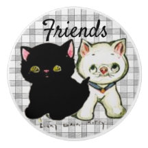 Image de chatons vintage en céramique à tirer
