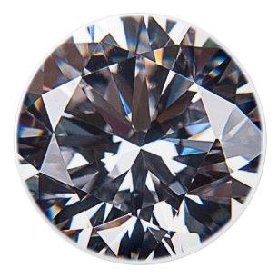 Bouton De Porte En Céramique Image diamant élégante facettée