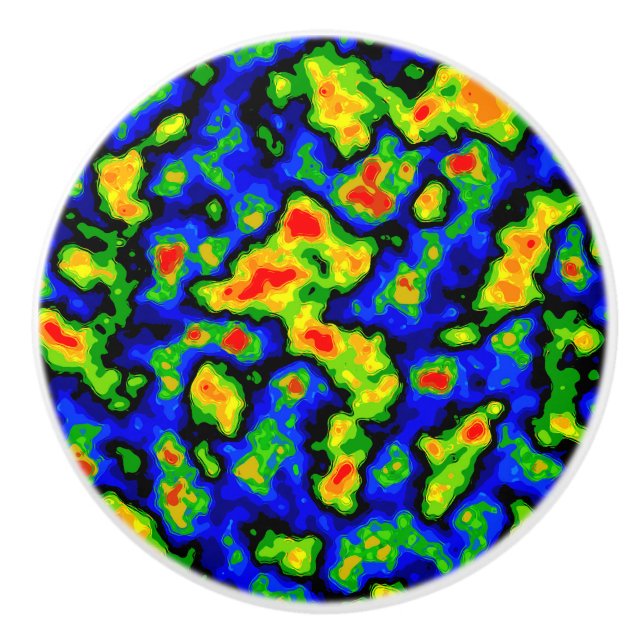 Bouton De Porte En Céramique Image radar cool (Devant)