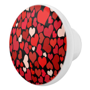 Bouton De Porte En Céramique Impression cardiaque