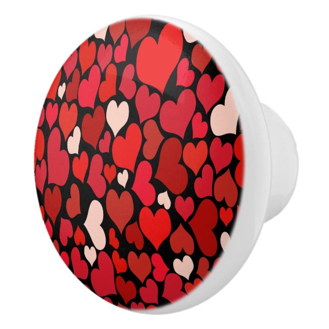 Bouton De Porte En Céramique Impression cardiaque (Droite)