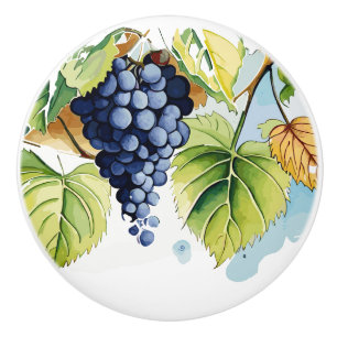 Bouton De Porte En Céramique Impression de raisins
