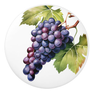 Bouton De Porte En Céramique Impression de raisins