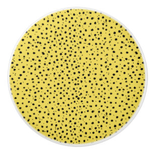 Bouton De Porte En Céramique Impression guépard dans des couleurs naturelles