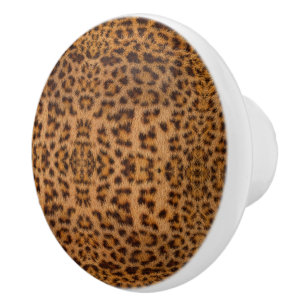 Bouton De Porte En Céramique Imprimé animalier tendance exotique fourrure de ja