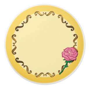 Bouton De Porte En Céramique Invité d'honneur Chambre de princesse aux roses ja