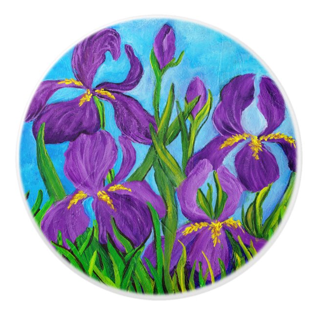Bouton De Porte En Céramique Iris Ceramic Knob (Devant)