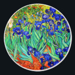 Bouton De Porte En Céramique Irises par Vincent Van Gogh<br><div class="desc">Vincent Van Gogh Irises. Peint en 1889, il fait partie du tableau qu'il a créé dans l'asile Saint Paul-de-Mausole à Saint-Rémy-de-Provence en France. C'est une peinture à l'huile. Cette peinture à l'huile de paysage de beaux-arts représente un champ de plantes de fleurs d'iris. Vincent Van Gogh était un artiste célèbre....</div>