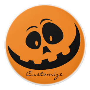 Bouton De Porte En Céramique Jack Olantern Sourire Thunder_Cove