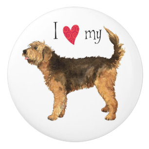 Bouton De Porte En Céramique J'aime mon Otterhound