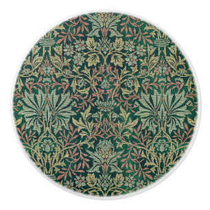 Bouton De Porte En Céramique Jardin des fleurs Vintage William Morris