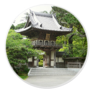 Bouton De Porte En Céramique Jardin japonais de thé à San Francisco