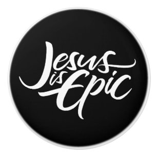 Bouton De Porte En Céramique Jésus est l'épopée de la calligraphie chrétienne