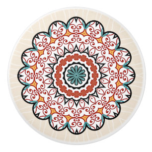 Bouton De Porte En Céramique Joli mandala